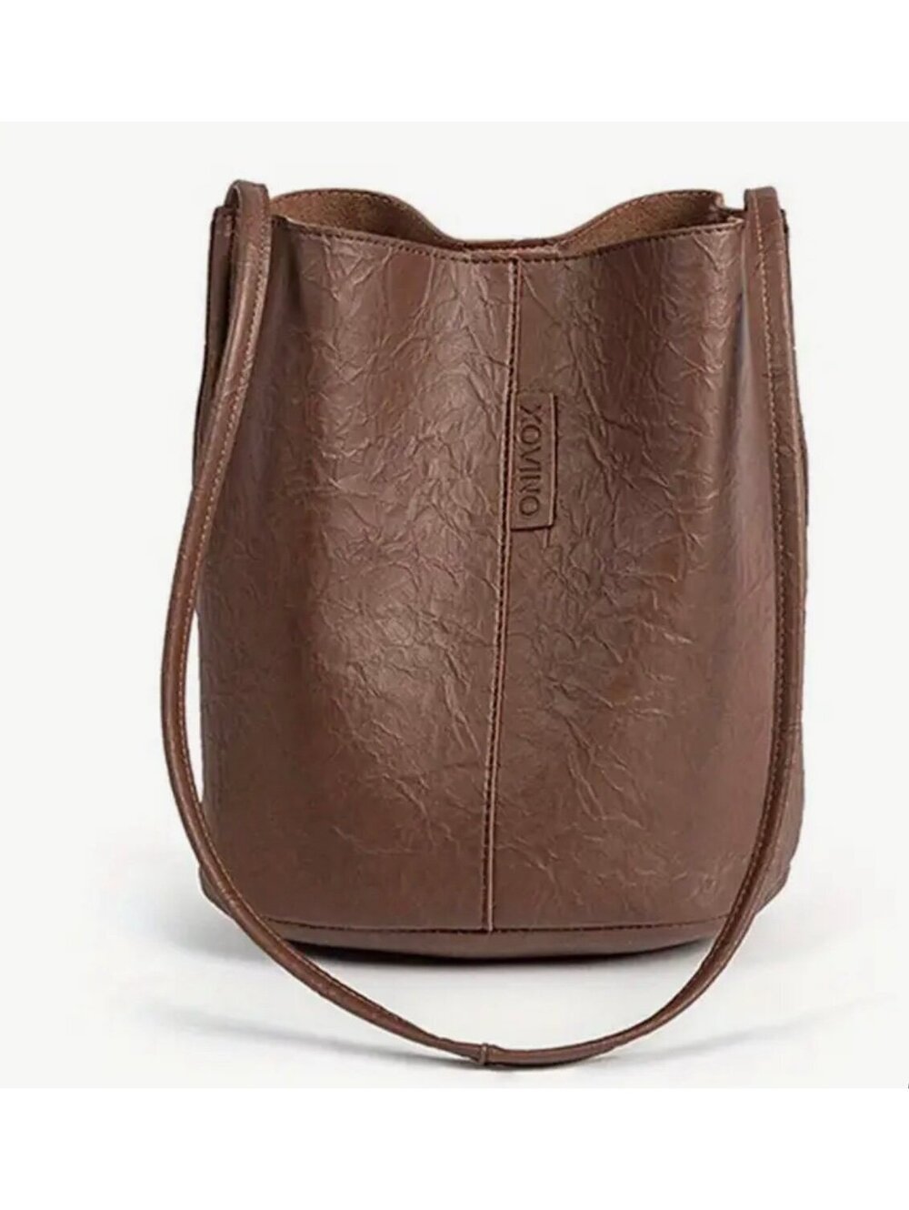 New - Super Cute & Stylish Mini Faux Leather Tote /Shoulder Bag - Brown